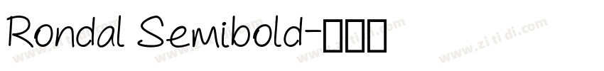 Rondal Semibold字体转换